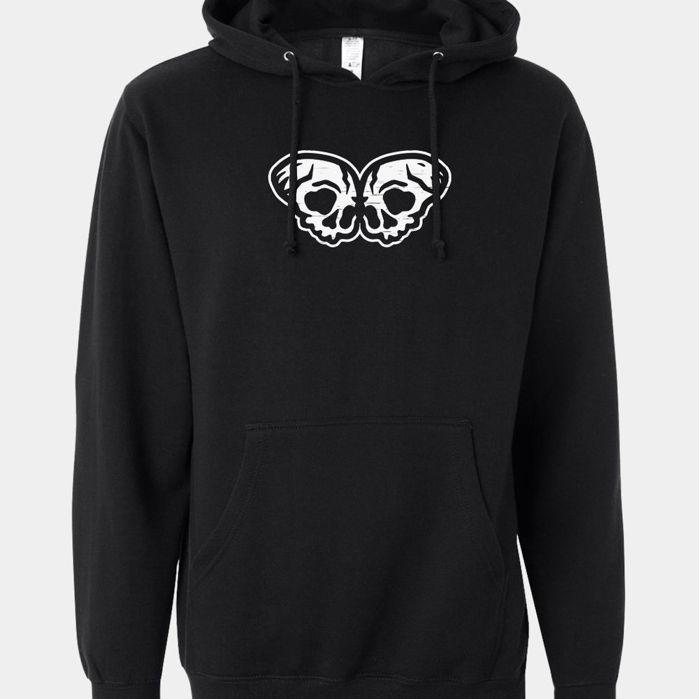 Strength & Heart - Black/White, 'Til Death, Butterfly Pullover Hoodie